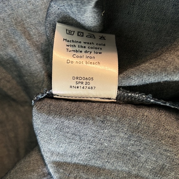 Draper James Dark Chambray Wrap Midi Dress - 6 - Picture 12 of 13